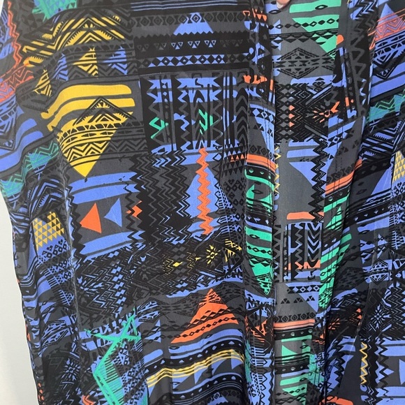 Lularoe Bright Geometric Joy Longline Vest - Picture 4 of 8